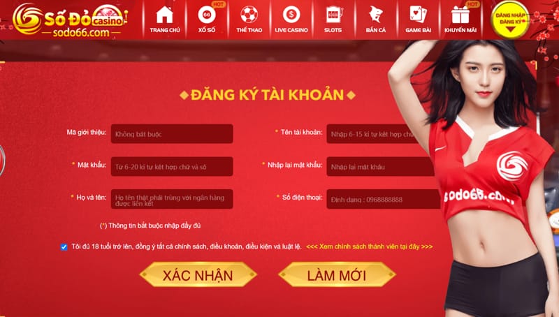 đăng ký tài khoản số đỏ casino